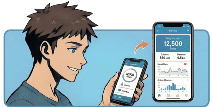 Gamified Calorie & Step Tracking